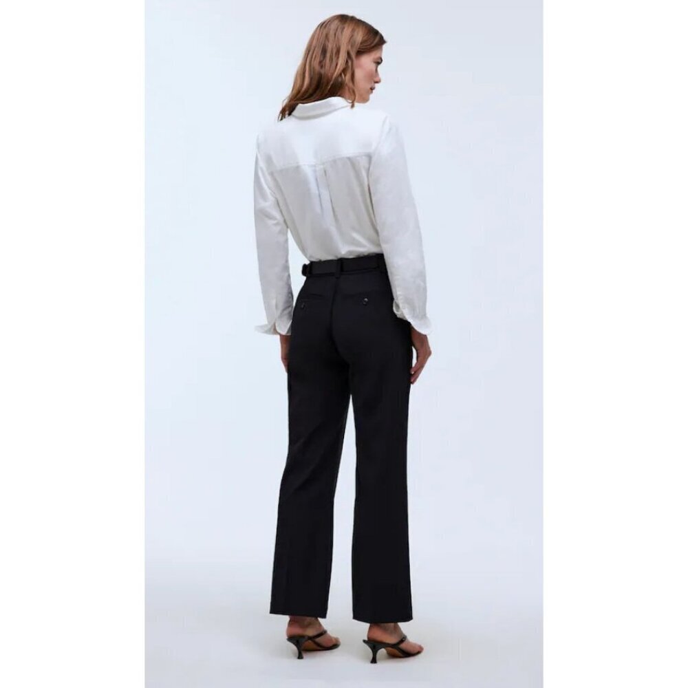 Madewell $88 Tall Flare Ankle Pants Black Size T4 NP430 - Picture 2 of 7